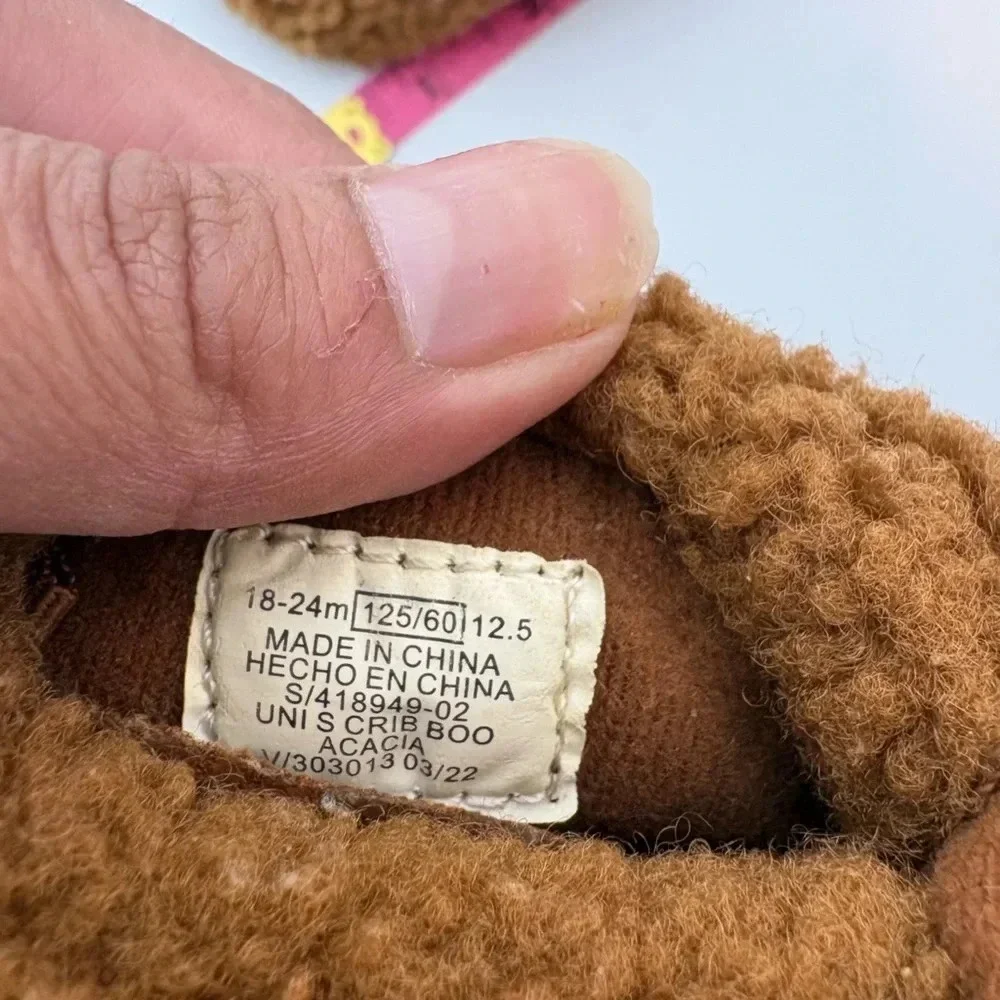 OLD NAVY Brown teddy bear slippers Size-18-24M